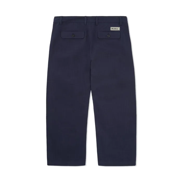 Butter Goods Pants Men Pleated Trousers Navy Butter Goods Pants Men Pleated Trousers Navy