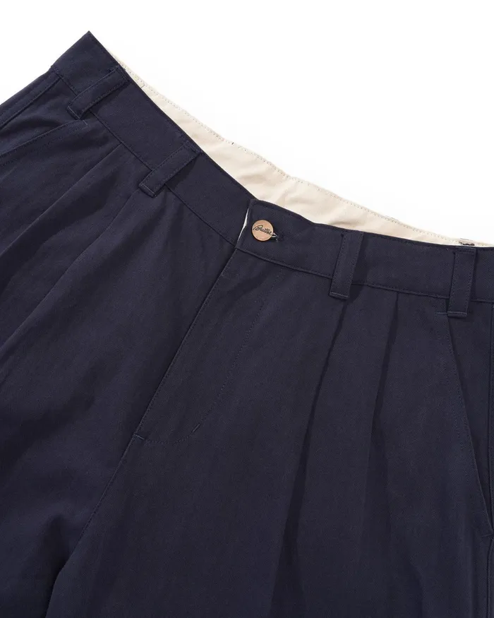 Butter Goods Pants Men Pleated Trousers Navy Butter Goods Pants Men Pleated Trousers Navy