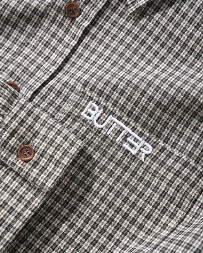 Butter Goods Plaid LS Shirt Black Men Shirts Butter Goods Plaid LS Shirt Black Men Shirts