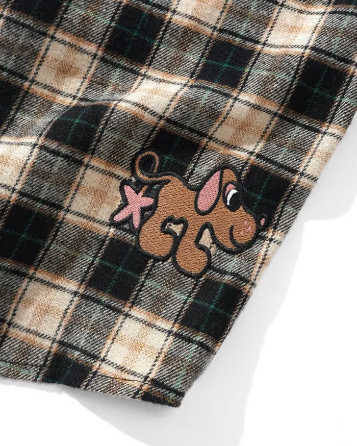 Butter Goods Pooch Flannel Shirt Black Men Shirts Butter Goods Pooch Flannel Shirt Black Men Shirts