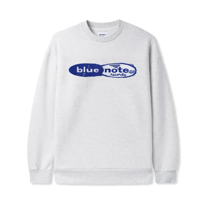 Butter Goods Records Logo Felt Applique Crewneck Ash Men Fleece
