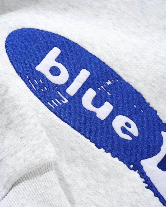 Butter Goods Records Logo Felt Applique Crewneck Ash Men Fleece Butter Goods Records Logo Felt Applique Crewneck Ash Men Fleece