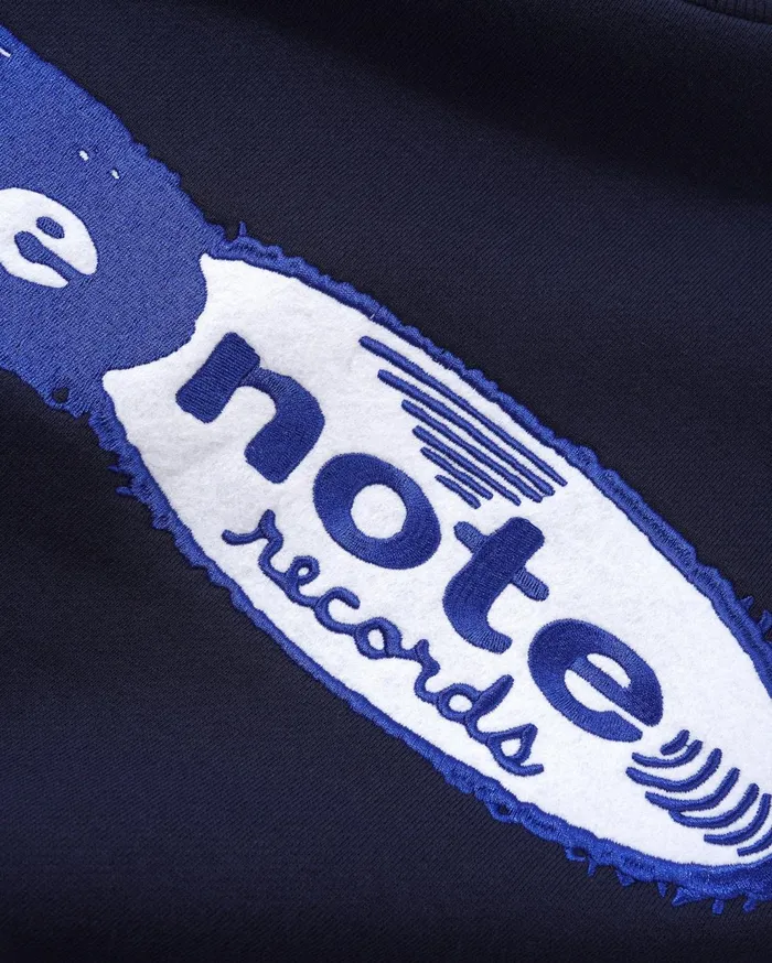 Butter Goods Records Logo Felt Applique Crewneck Navy Men Fleece Butter Goods Records Logo Felt Applique Crewneck Navy Men Fleece