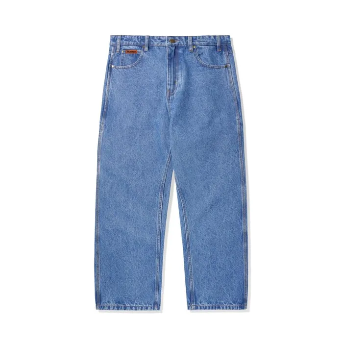 Butter Goods Relaxed Denim Jeans Washed Indigo Men Pants