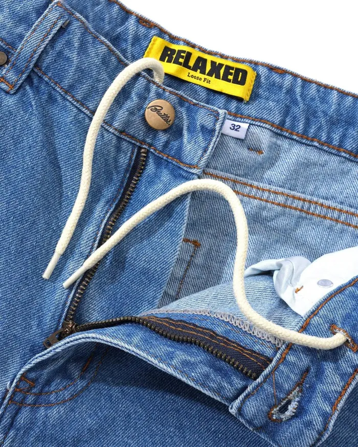 Butter Goods Relaxed Denim Jeans Washed Indigo Men Pants Butter Goods Relaxed Denim Jeans Washed Indigo Men Pants