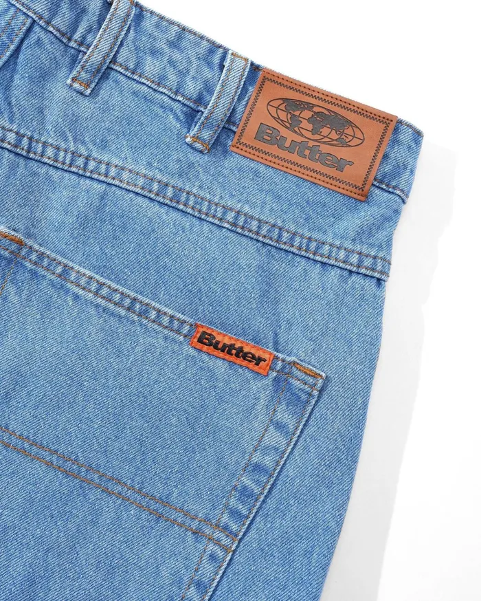 Butter Goods Relaxed Denim Jeans Washed Indigo Men Pants Butter Goods Relaxed Denim Jeans Washed Indigo Men Pants