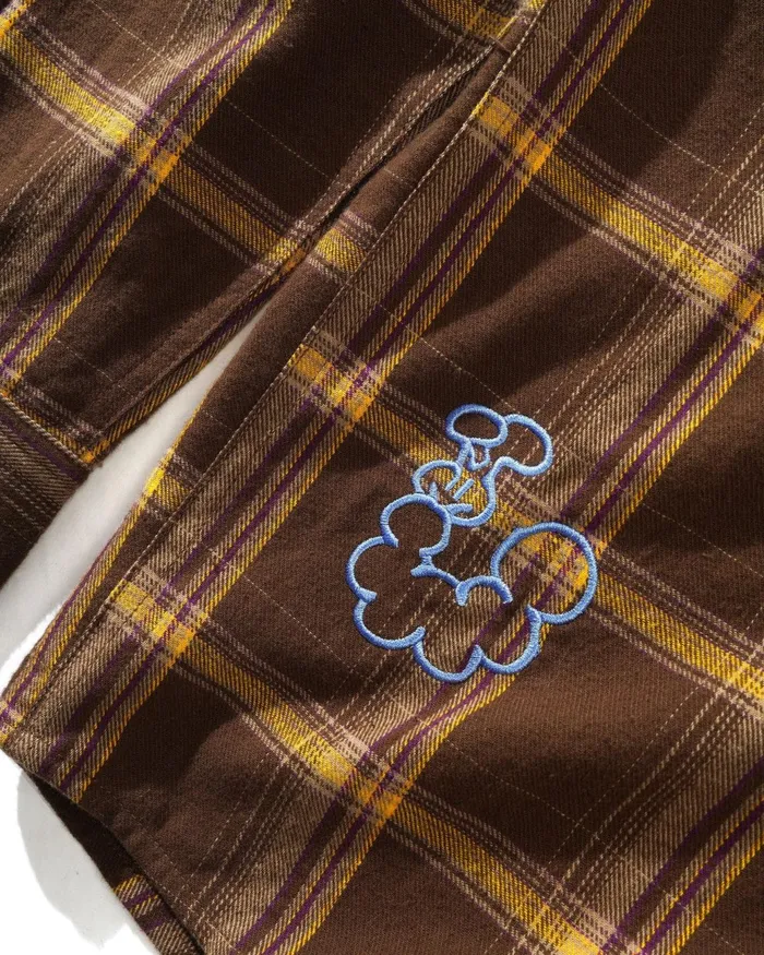 Butter Goods Shirts Men Bugs Flannel Shirt Chestnut Butter Goods Shirts Men Bugs Flannel Shirt Chestnut