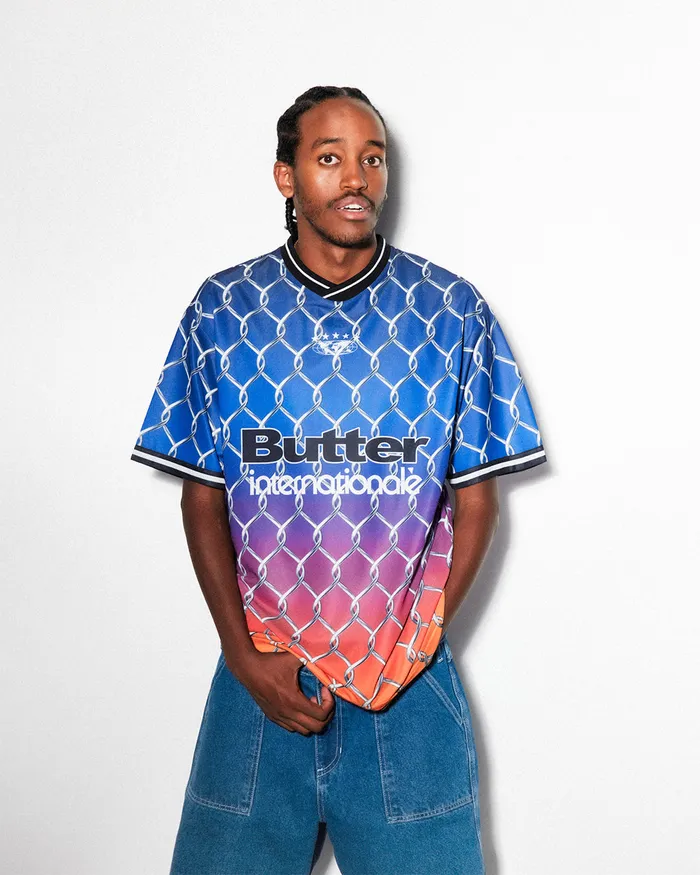 Butter Goods Shirts Men Cage Jersey Sunset