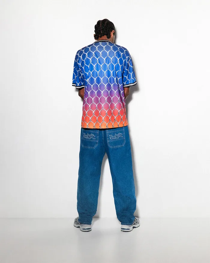 Butter Goods Shirts Men Cage Jersey Sunset