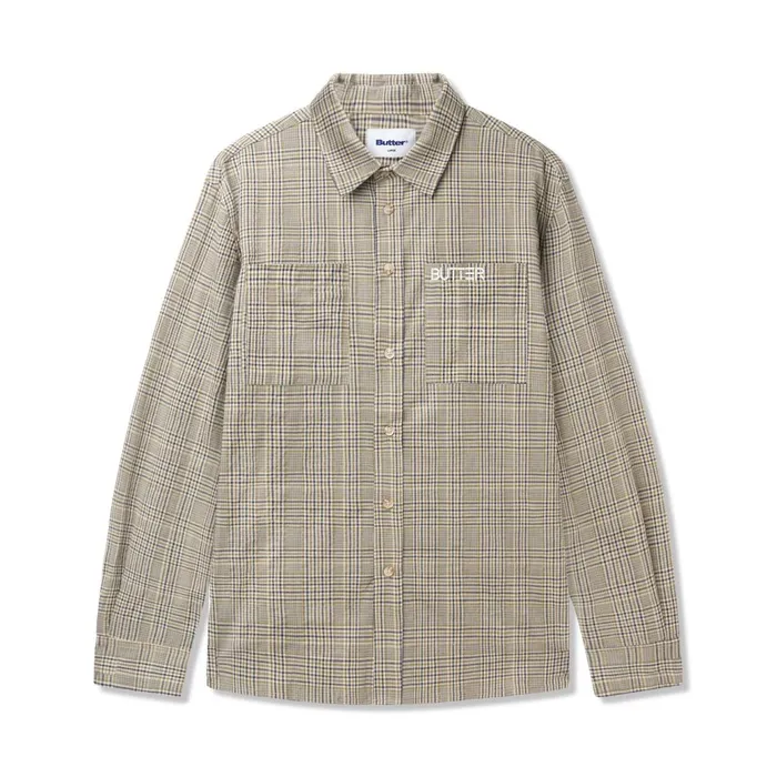 Butter Goods Shirts Men Equipt Plaid Shirt Olive