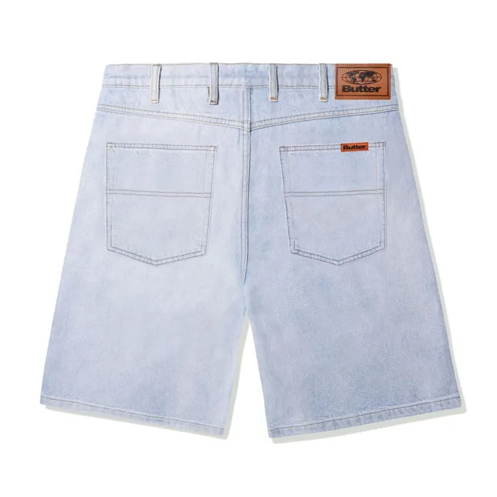 Butter Goods Shorts Men Baggy Denim Shorts Light Blue