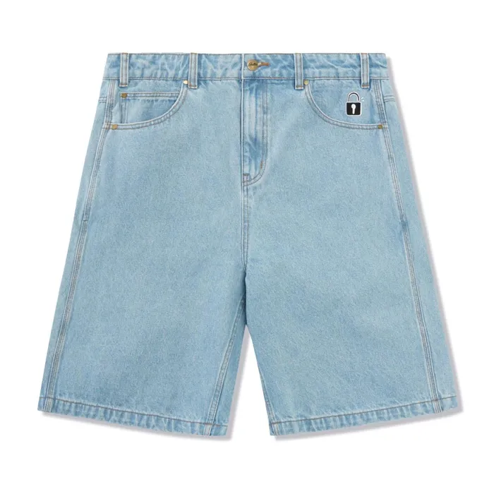 Butter Goods Shorts Men Lock Denim Shorts Light Indigo