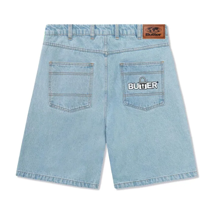 Butter Goods Shorts Men Lock Denim Shorts Light Indigo Butter Goods Shorts Men Lock Denim Shorts Light Indigo