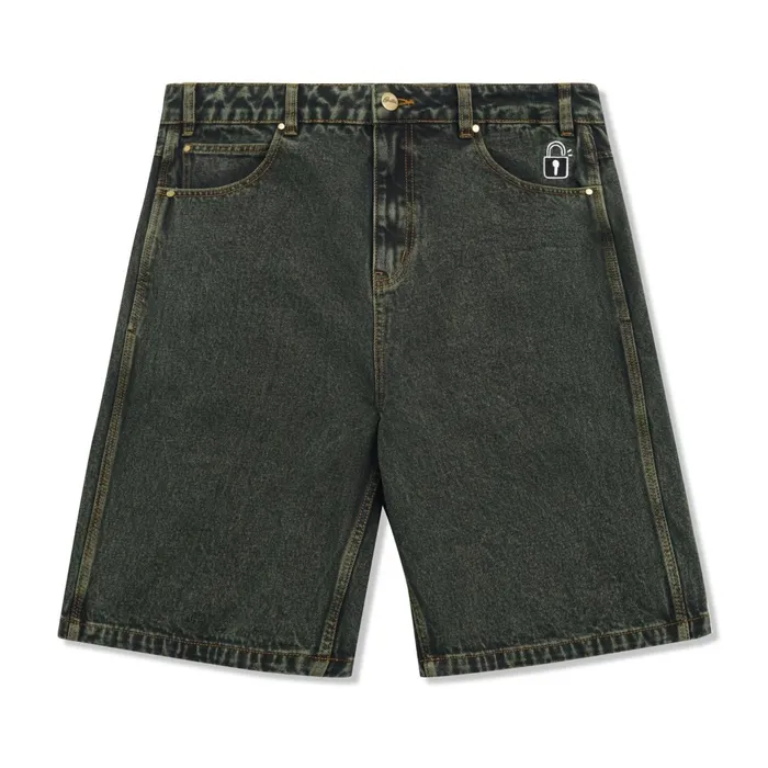 Butter Goods Shorts Men Lock Denim Shorts Washed Ivy