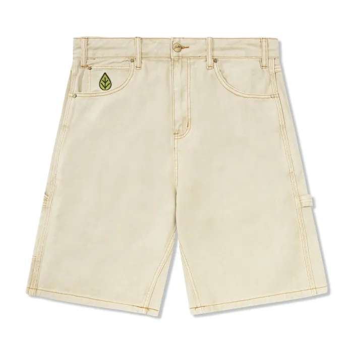 Butter Goods Shorts Men Weathergear Heavy Weight Denim Shorts Washed Khaki