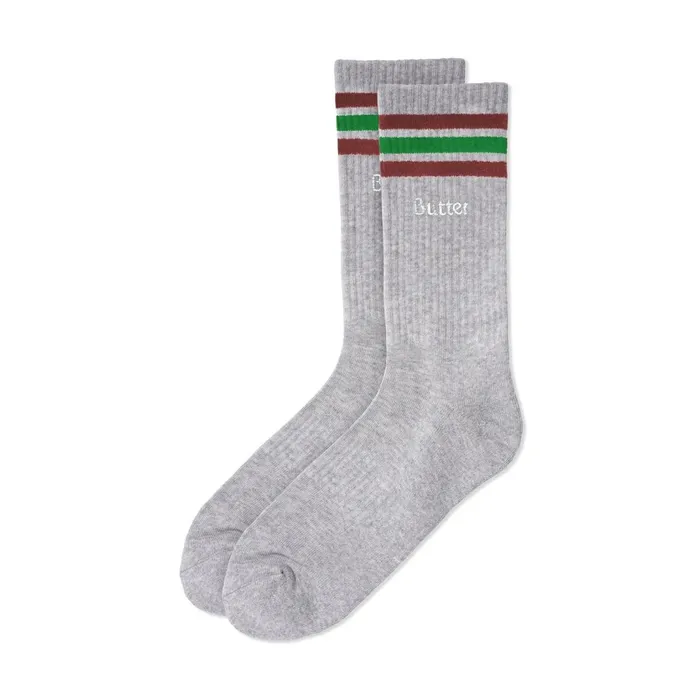Butter Goods Stripe Socks Grey Heather Men Accessories
