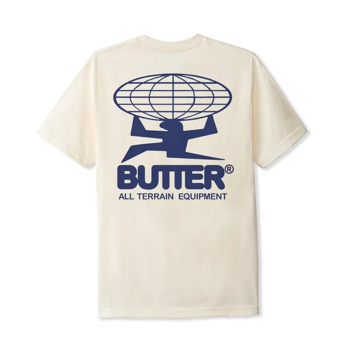 Butter Goods TShirts Men All Terrain Tee Natural Butter Goods TShirts Men All Terrain Tee Natural
