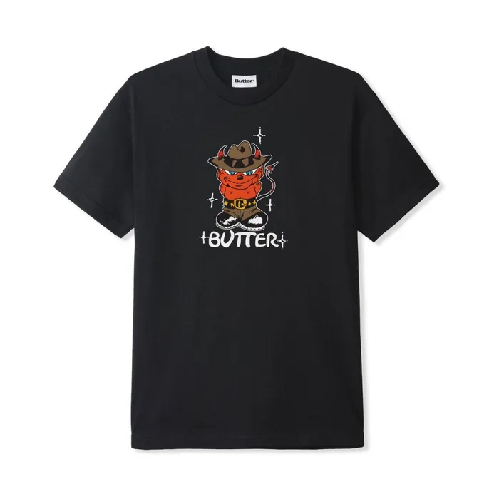 Butter Goods TShirts Men Devil Tee Black