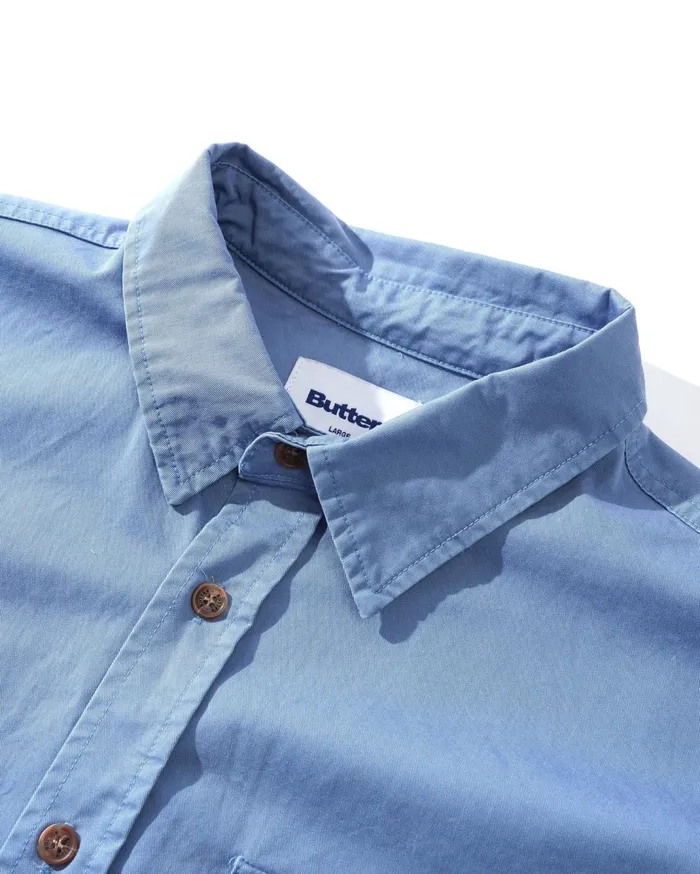 Butter Goods Washed Pocket LS Shirt Pacific Men Shirts Butter Goods Washed Pocket LS Shirt Pacific Men Shirts