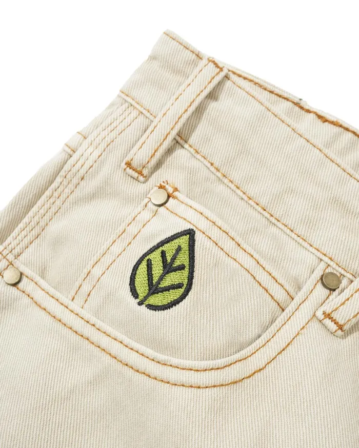 Butter Goods Weathergear Heavy Weight Denim Shorts Washed Khaki Men Shorts