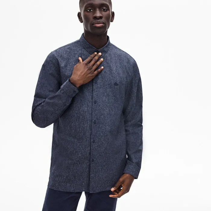 Button Down Shirts Lacoste Mens Motion Thermoregulating Stretch Shirt Blue Shop Online