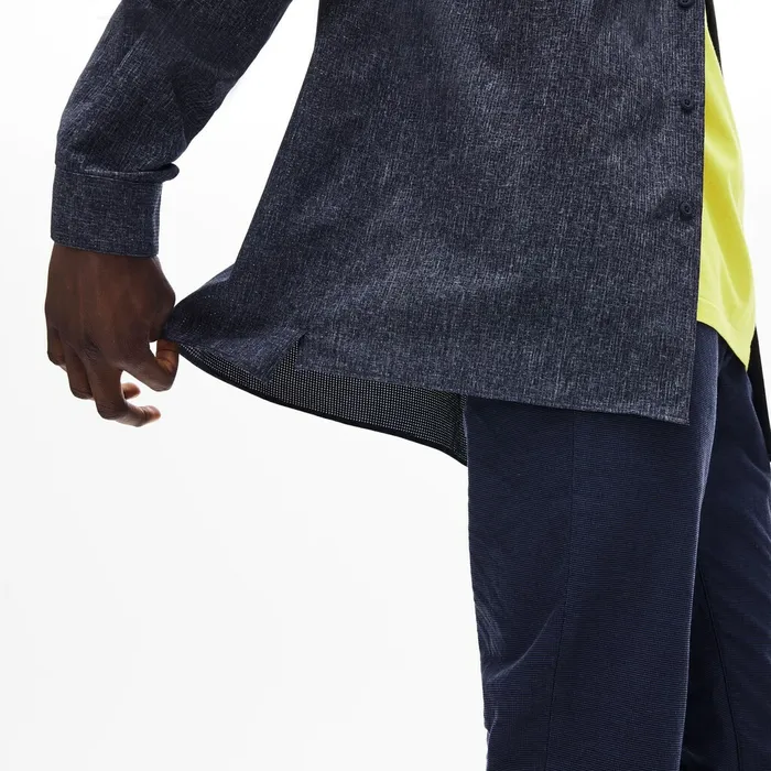 Button Down Shirts Lacoste Mens Motion Thermoregulating Stretch Shirt Blue Shop Online