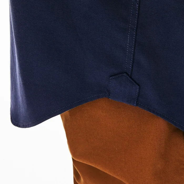 Button Down Shirts Lacoste Mens Regular Fit Mini Piqu Shirt Navy Blue USA