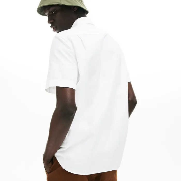 Button Down Shirts Lacoste Mens Regular Fit Oxford Cotton Shirt White Online