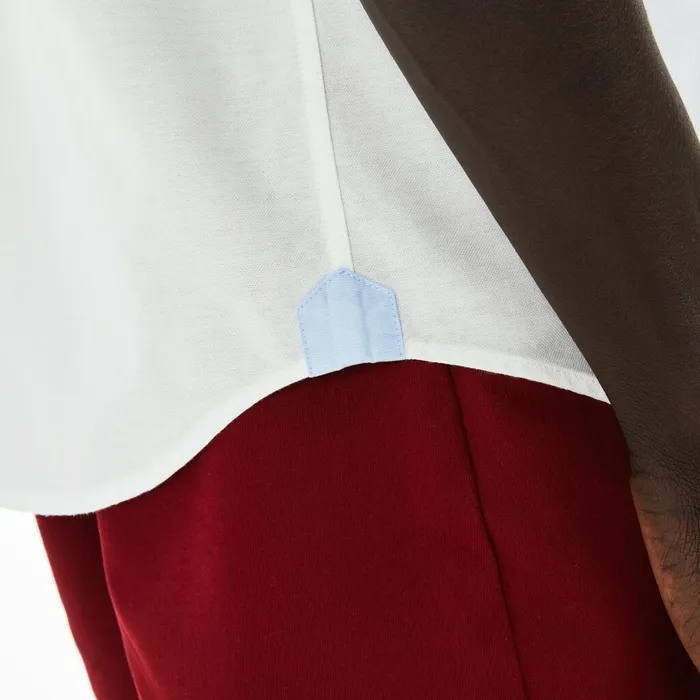 Button Down Shirts Lacoste Mens Regular Fit Oxford Cotton Shirt White Online