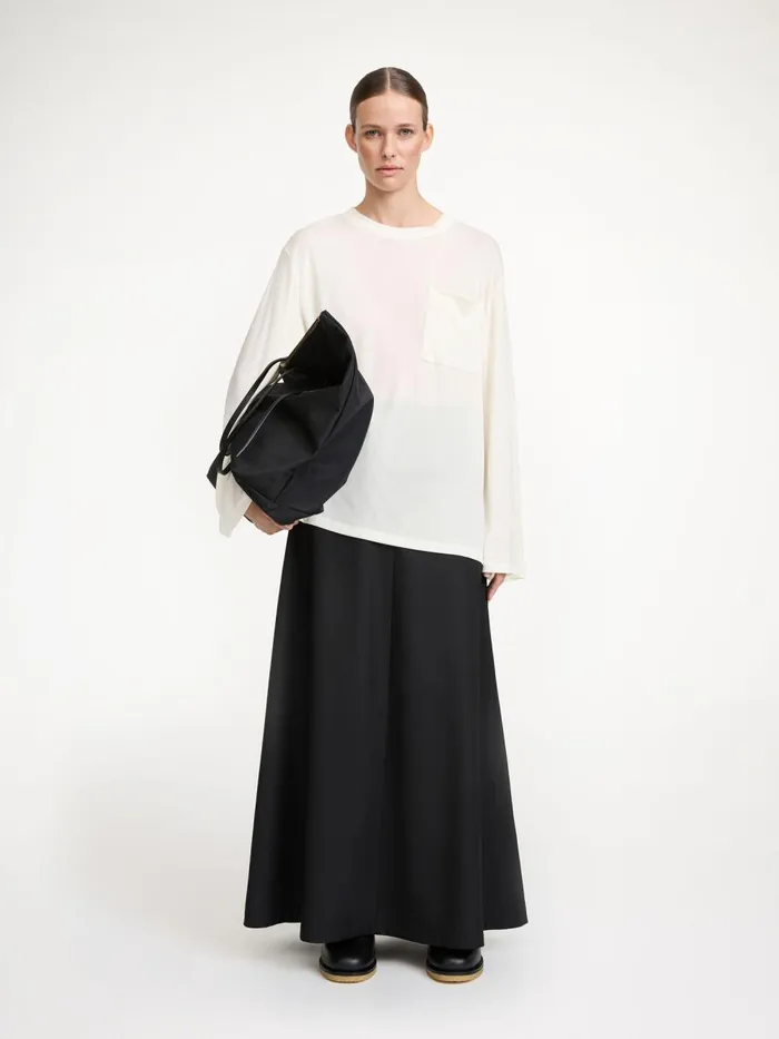 By Malene Birger Toppe Dame Fayeh Langrmet TShirt Soft White