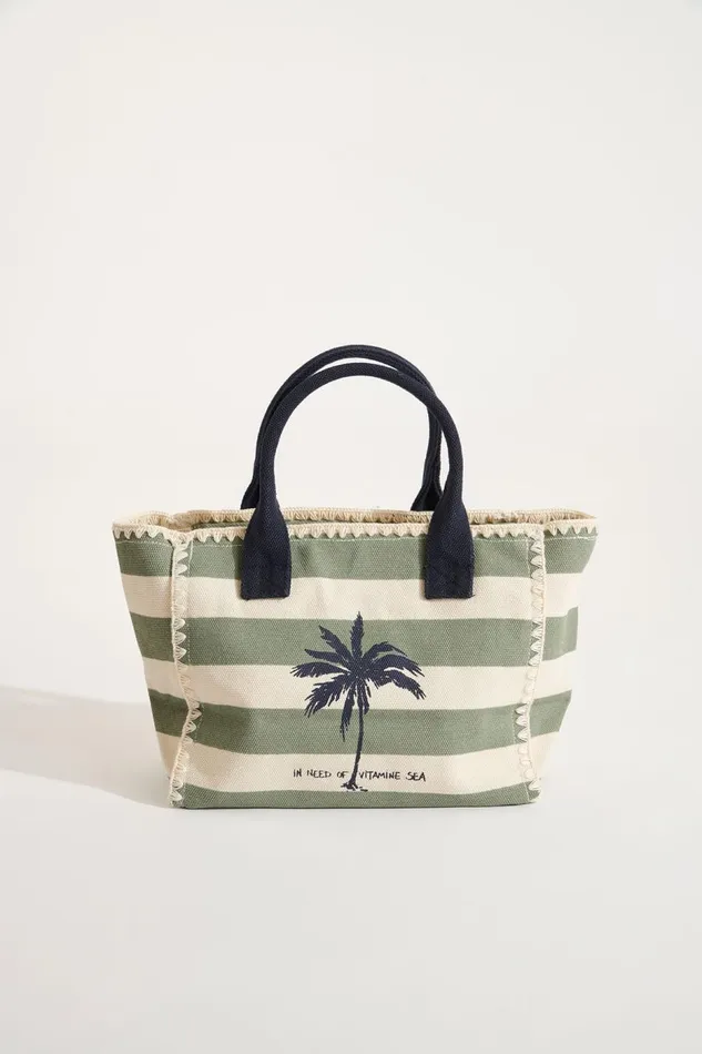 CABAS Green 8211 ANI LOHAN Green Women Banana Moon Totes and Beach Bags