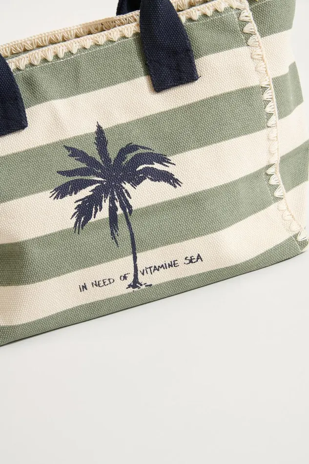 CABAS Green 8211 ANI LOHAN Green Women Banana Moon Totes and Beach Bags