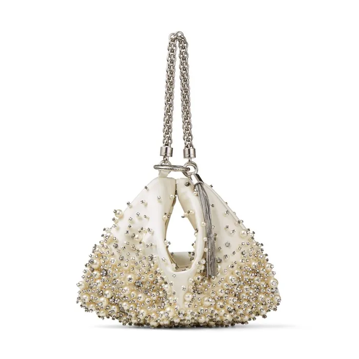 Callie Ivory Satin Clutch Bag With Dgrad Pearl Embroidery Ivory Women JIMMY CHOO Clutch Bags Callie Ivory Satin Clutch Bag With Dgrad Pearl Embroidery Ivory Women JIMMY CHOO Clutch Bags