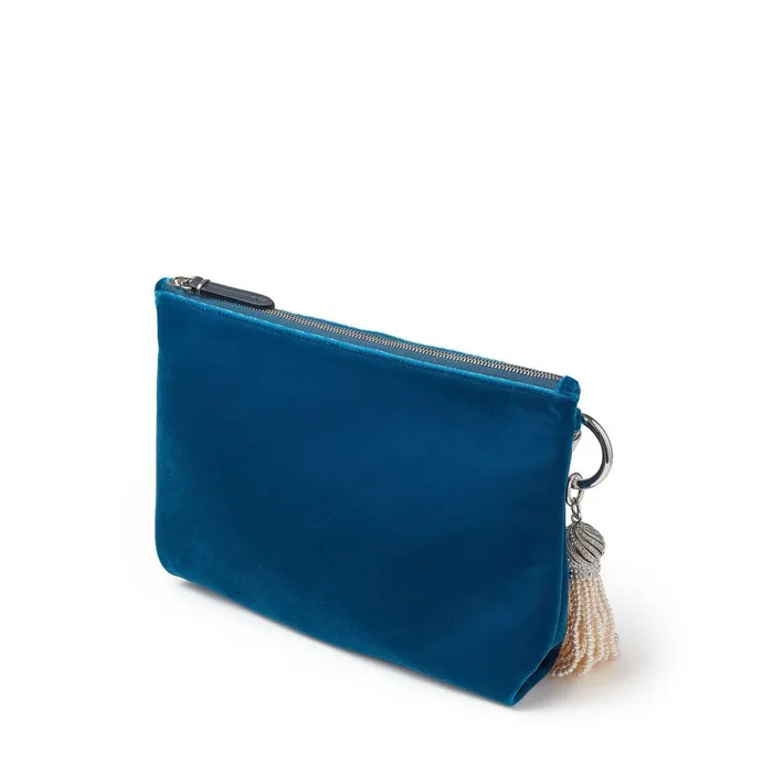 Callie Olympic Velvet Clutch Bag With Pearl Tassle Olympic Women JIMMY CHOO Clutch Bags