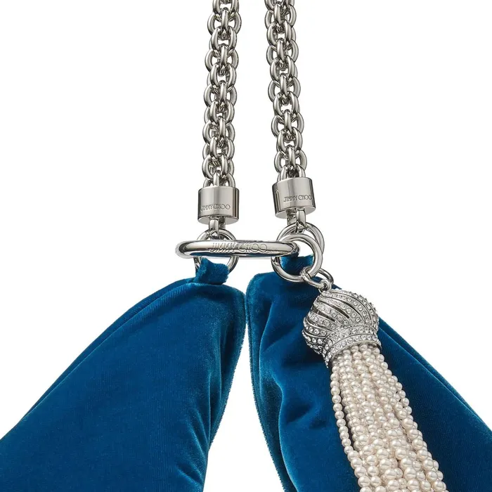 Callie Olympic Velvet Clutch Bag With Pearl Tassle Olympic Women JIMMY CHOO Clutch Bags