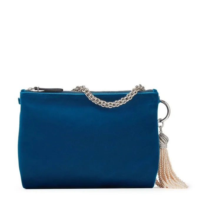 Callie Olympic Velvet Clutch Bag With Pearl Tassle Olympic Women JIMMY CHOO Clutch Bags