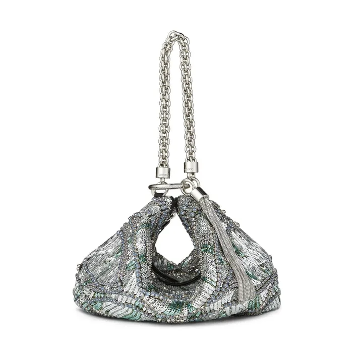 Callie Silver Satin Clutch Bag With Bead And Crystal Embroidery Silver Mix Women JIMMY CHOO Clutch Bags Callie Silver Satin Clutch Bag With Bead And Crystal Embroidery Silver Mix Women JIMMY CHOO Clutch Bags