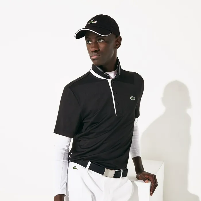 Caps and Hats Lacoste Mens SPORT Breathable Piqu Golf Cap BlackWhite Casaul