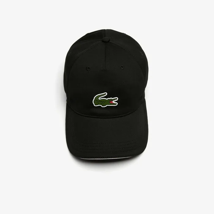 Caps and Hats Lacoste Mens SPORT Breathable Piqu Golf Cap BlackWhite Casaul