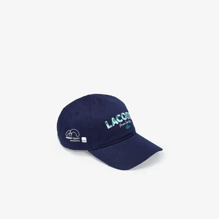 Caps and Hats Lacoste Mens SPORT Miami Open Print Cotton Cap Navy BlueWhite Online Outlet Store Caps and Hats Lacoste Mens SPORT Miami Open Print Cotton Cap Navy BlueWhite Online Outlet Store