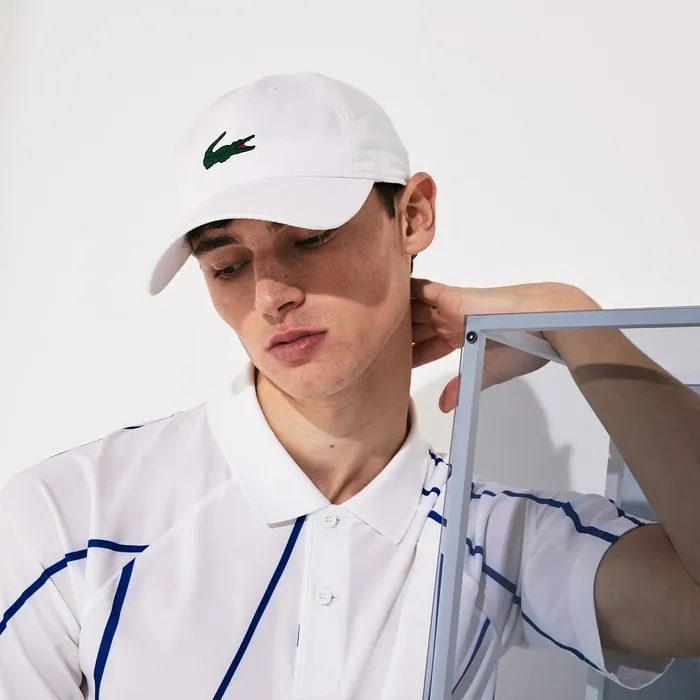 Caps and Hats Lacoste Mens SPORT Novak Djokovic Tennis Cap White Store