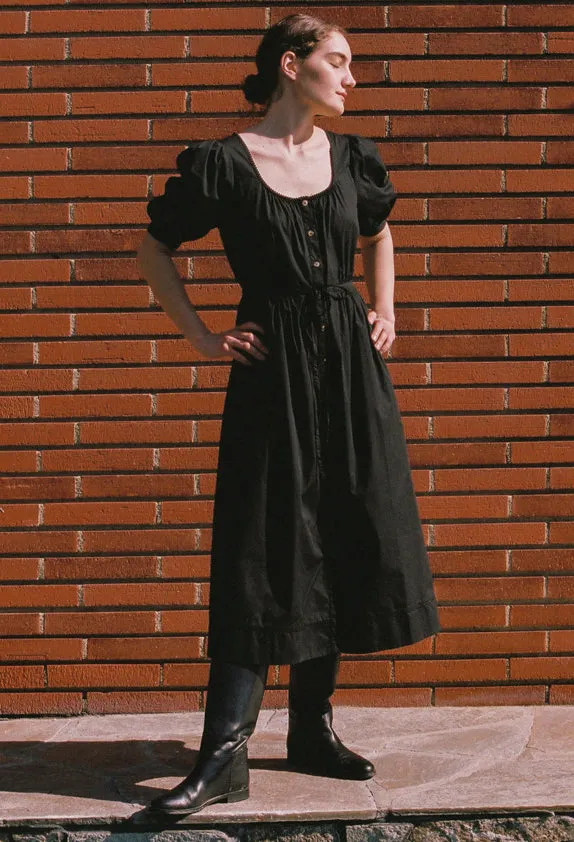 Ciao Lucia Albertine Black Cotton Dress Women Black Dresses