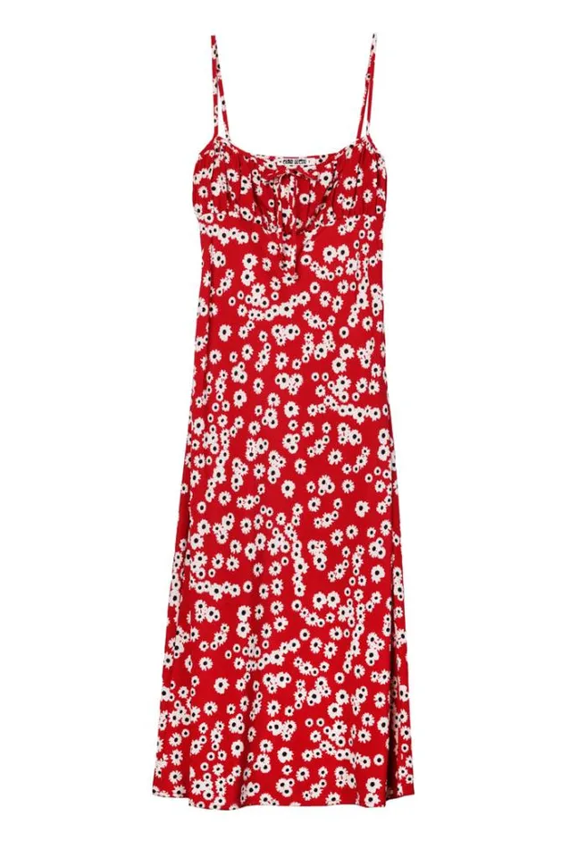 Ciao Lucia Leo Peony Print Spaghetti Strap Midi Dress PreOrder Women Evening Dresses