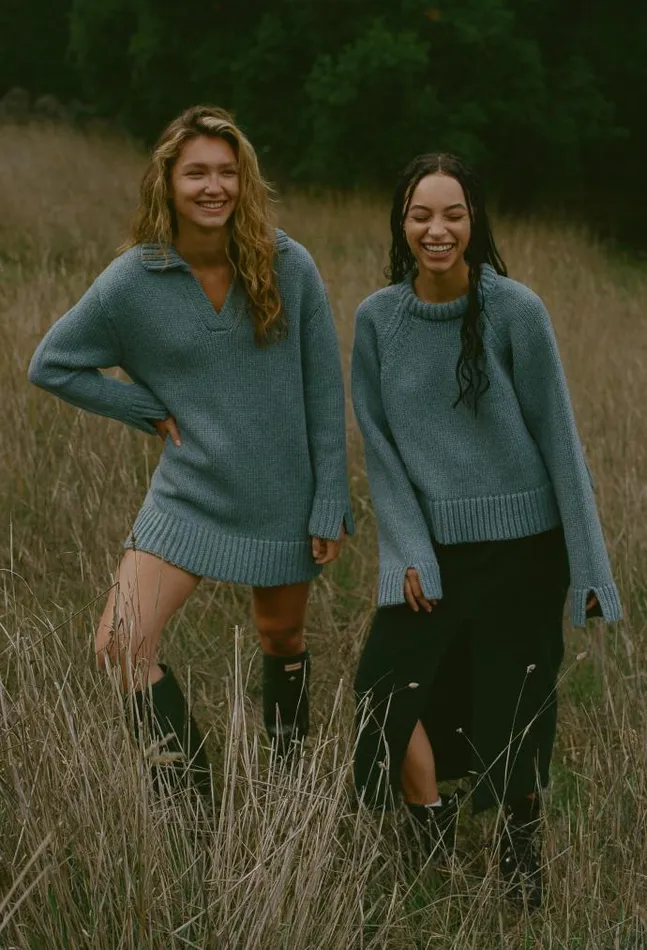 Ciao Lucia Martine Dress Denim Women Polo Sweaters