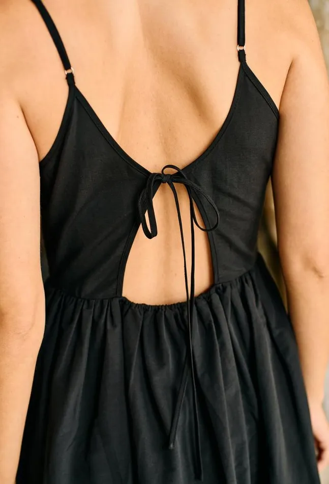 Ciao Lucia Neroni Dress Black Rosette Women Long Dresses