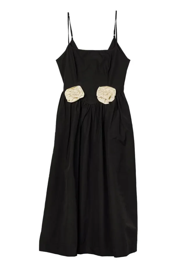 Ciao Lucia Neroni Dress Black Rosette Women Long Dresses