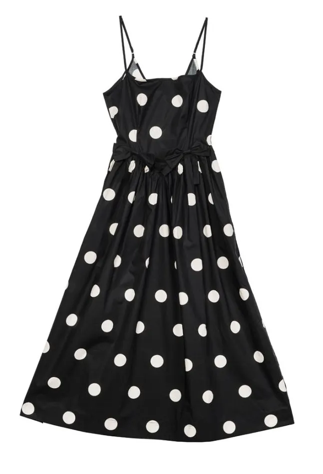 Ciao Lucia Neroni Dress Polka Dot With Bows Women Long Dresses