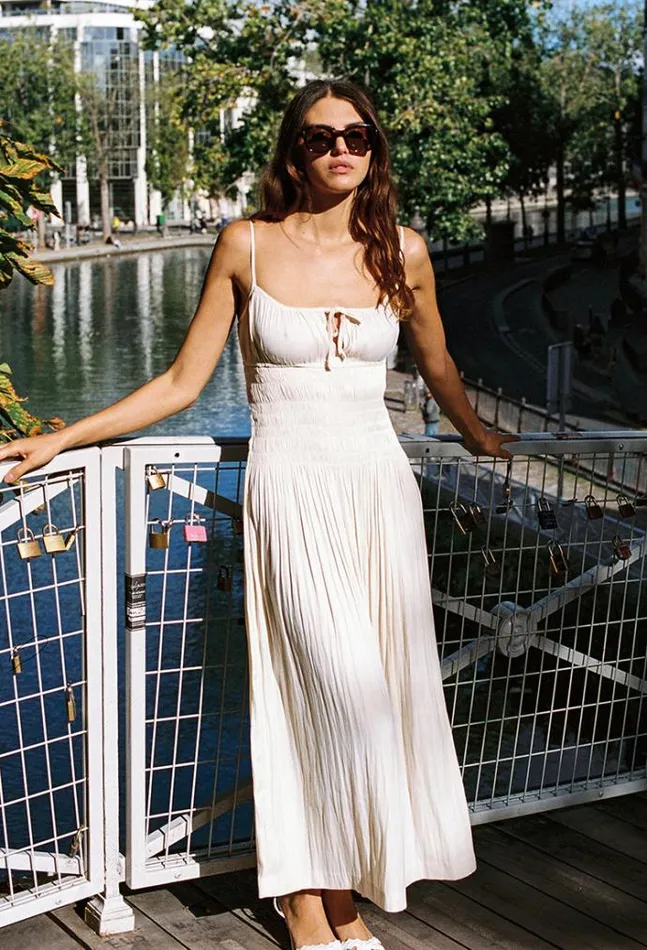 Ciao Lucia Online Barbara Dress Ivory Women Evening Dresses