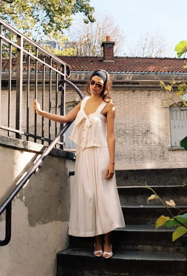 Ciao Lucia Online Josefa Top Ivory Women Sleeveless Tops