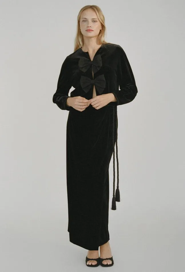 Ciao Lucia Online Luna Skirt Black Velvet Women Skirts